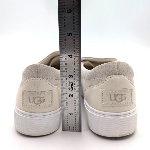 UGG Zilo Slip On Comfort Sneakers Shoes Women's Beige/White Size US7 EU38 - Picture 6 of 9